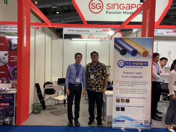 The PE100+ booth in IndoWater 2019 was represented by Borouge and SCG