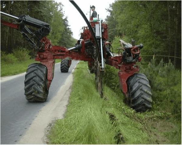 Mole ploughing machine